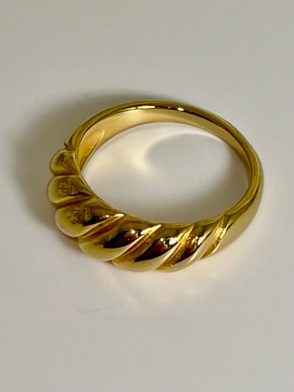 Gold Plated Stainless Steel Croissant Ring